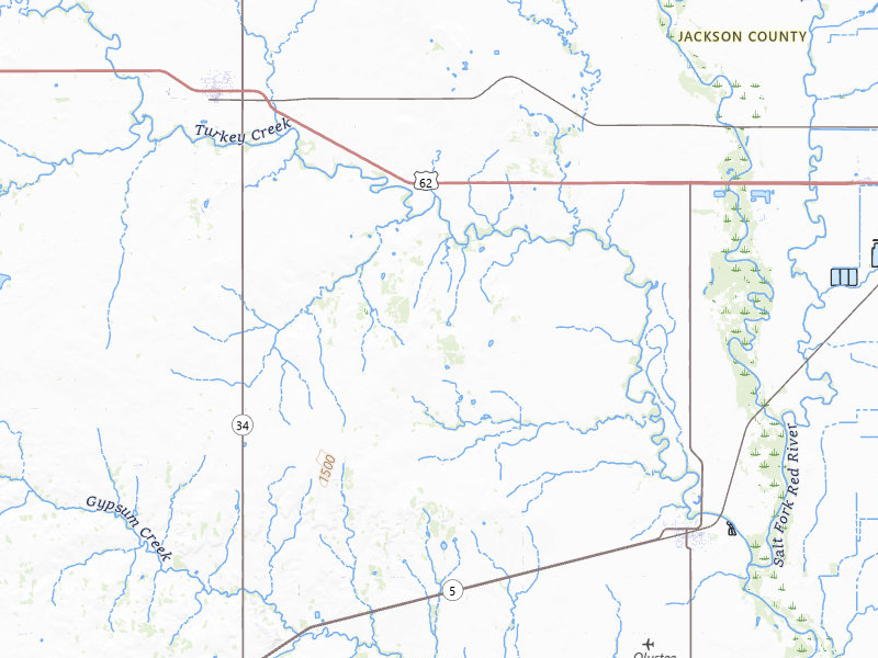 Radar-estimated hail-size map of the storm over Olustee, OK on Jun 11, 2026