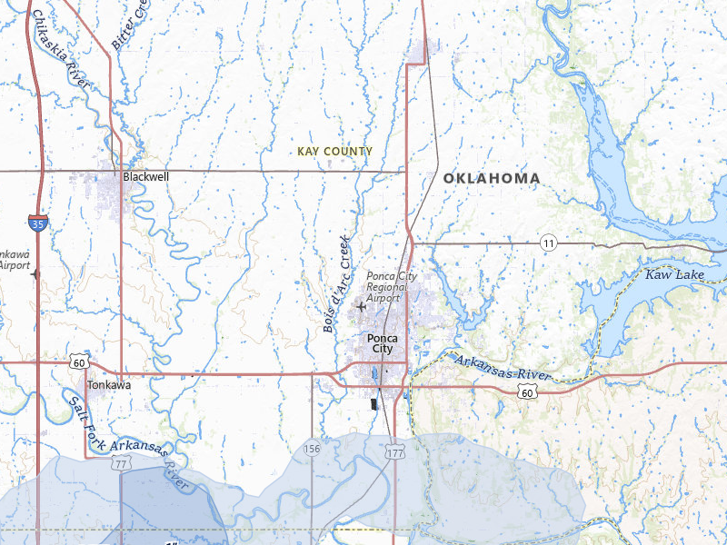 NEXRAD radar-signature map of the hail storm over Ponca City, OK on May 31, 2026