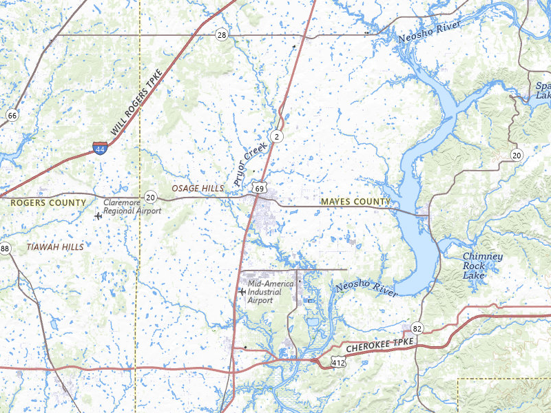 Radar-estimated hail-size map of the storm over Pryor, OK on Apr 23, 2026
