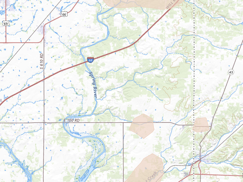 Radar-estimated hail-size map of the storm over Quapaw, OK