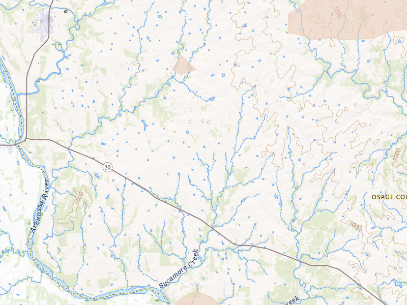 Radar-estimated hail-size map of the storm over Ralston, OK on Apr 23, 2026