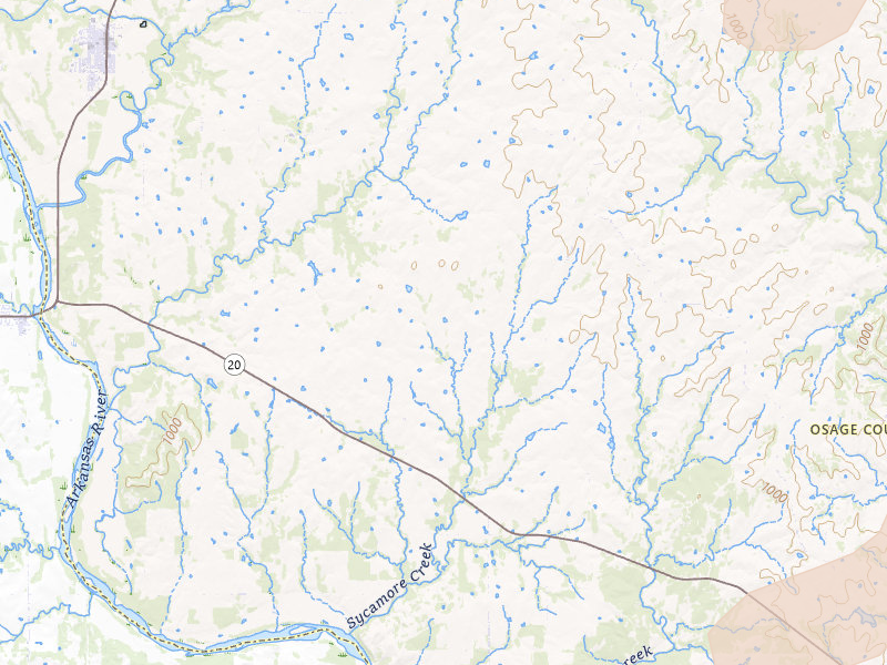 Radar-estimated hail-size map of the storm over Ralston, OK on Apr 28, 2026