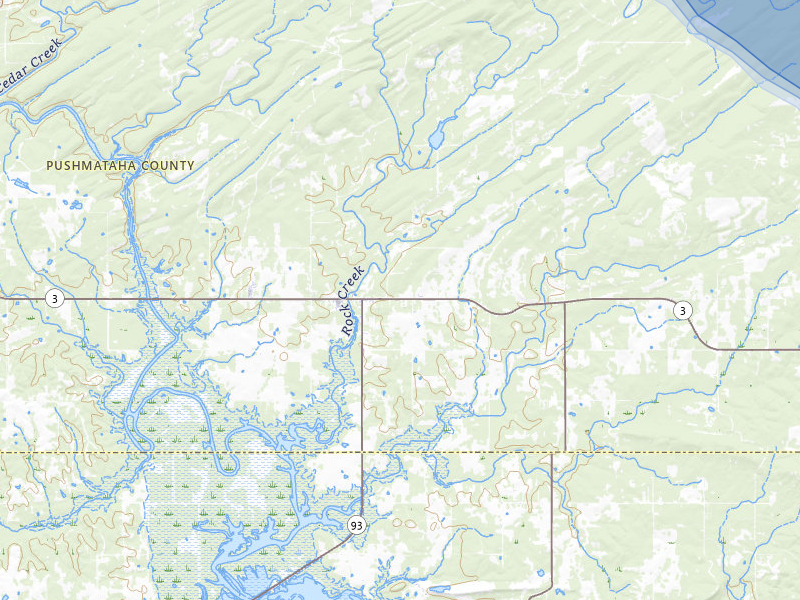 NEXRAD radar-signature map of the hail over Rattan, OK