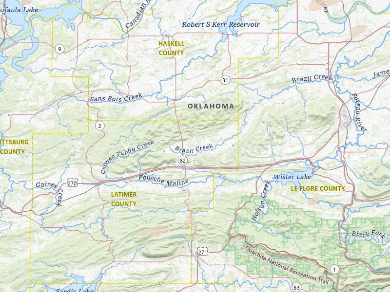 Radar-estimated hail-size map of the storm over Red Oak, OK on Mar 4, 2026