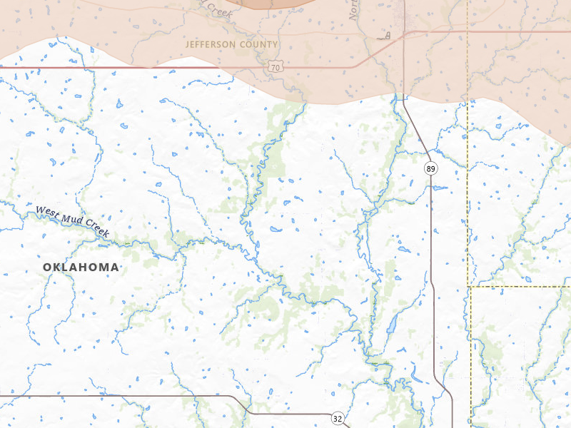 Radar-estimated hail-size map of the storm over Ringling, OK on Apr 28, 2026