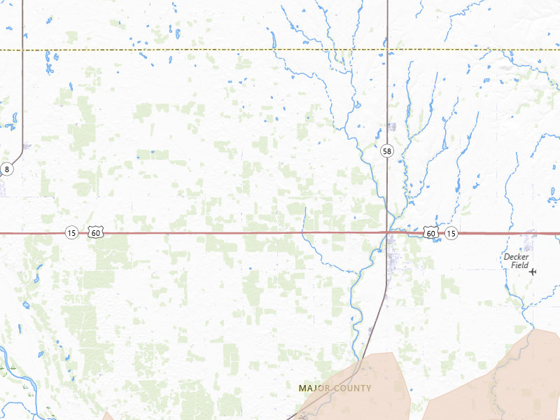 Radar-estimated hail-size map of the storm over Ringwood, OK on Jun 12, 2026