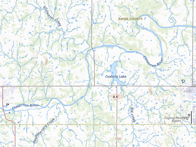 Radar-estimated hail-size map of the storm over Ripley, OK