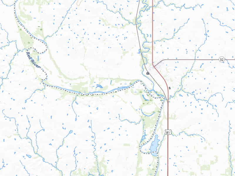 Radar-estimated hail-size map of the storm over Ryan, OK on May 8, 2026