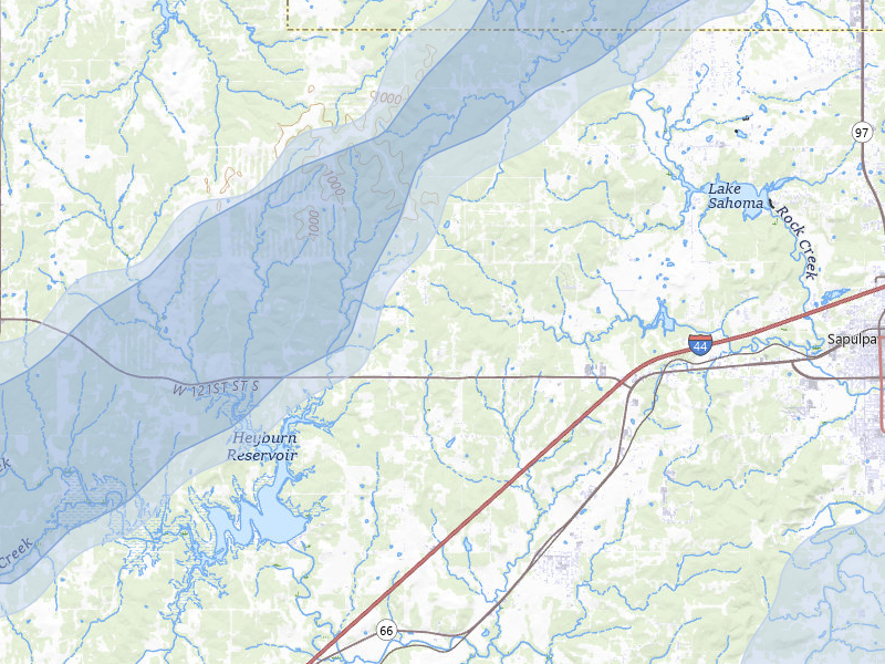 NEXRAD radar-signature map of the hail storm over Sapulpa, OK on Mar 6, 2026