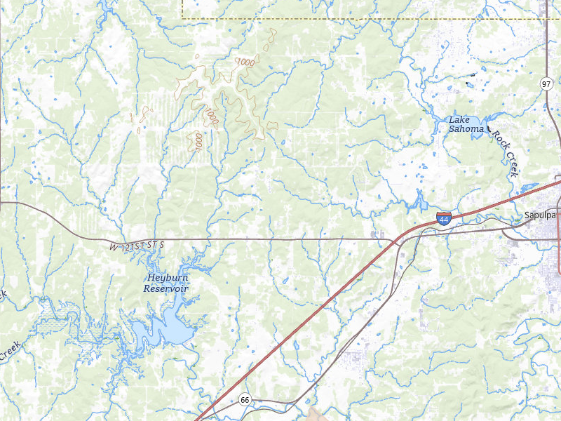 Radar-estimated hail-size map of the storm over Sapulpa, OK on Apr 23, 2026