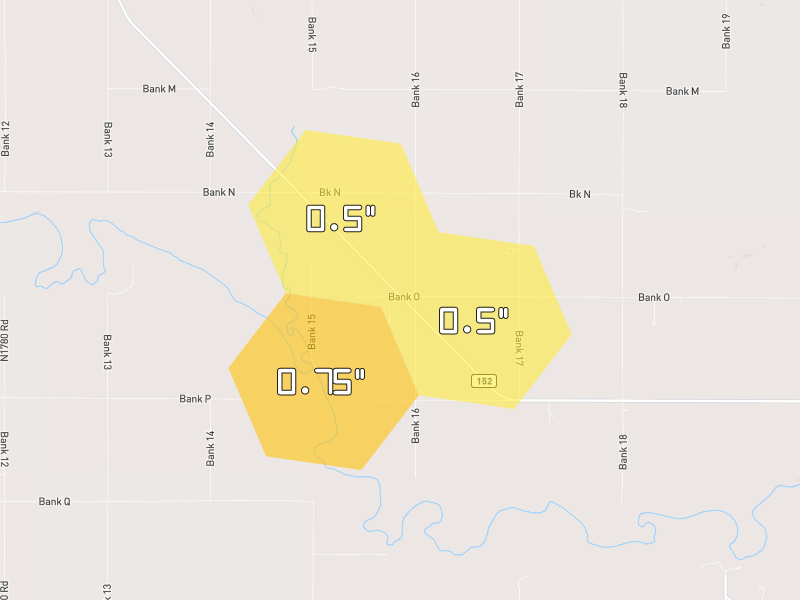 Hail map of Sayre, OK on Jun 26, 2026, hail up to 3.75"