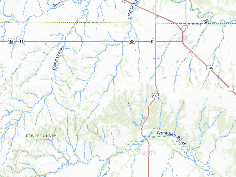 Radar-estimated hail-size map of the storm over Seiling, OK on May 22, 2026