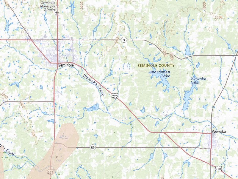 Radar-estimated hail-size map of the storm over Seminole, OK on Mar 6, 2026