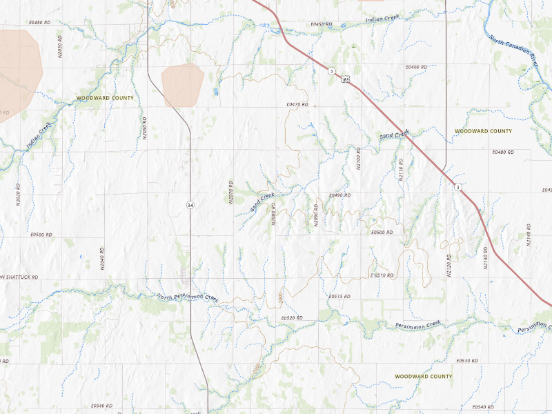 Radar-estimated hail-size map of the storm over Sharon, OK