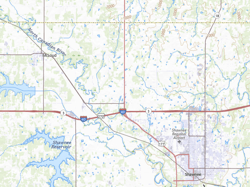 Radar-estimated hail-size map of the storm over Shawnee, OK on Mar 10, 2026