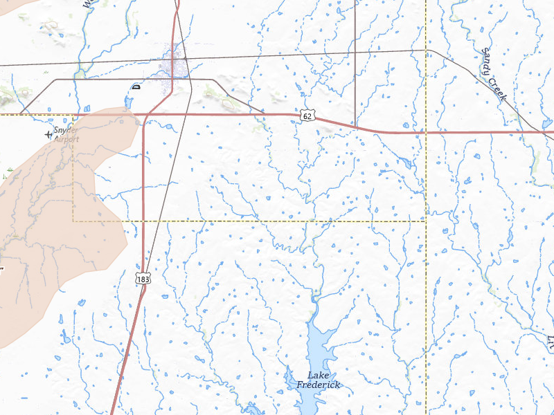 Radar-estimated hail-size map of the storm over Snyder, OK on Apr 3, 2026