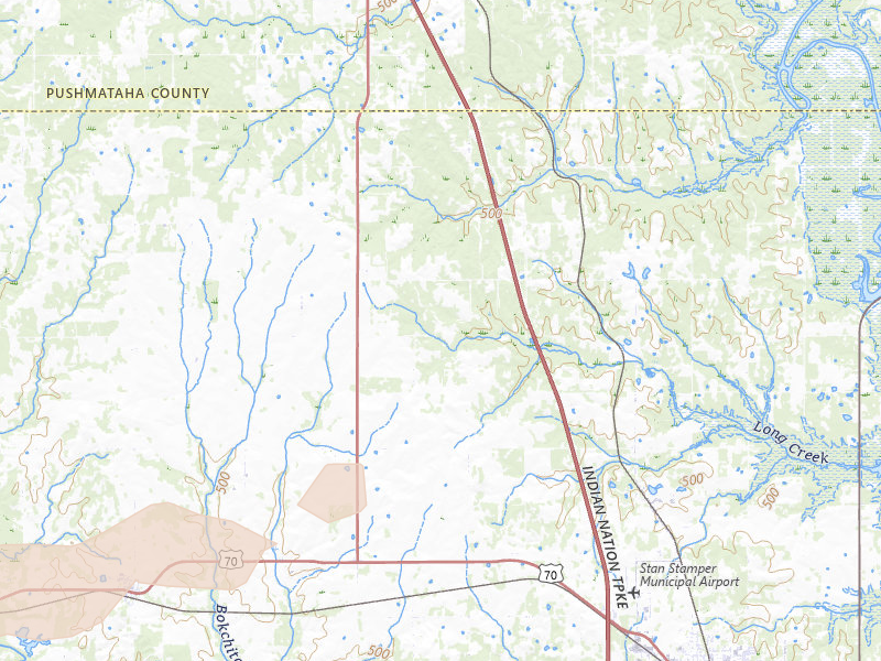 Radar-estimated hail-size map of the storm over Soper, OK on Apr 17, 2026