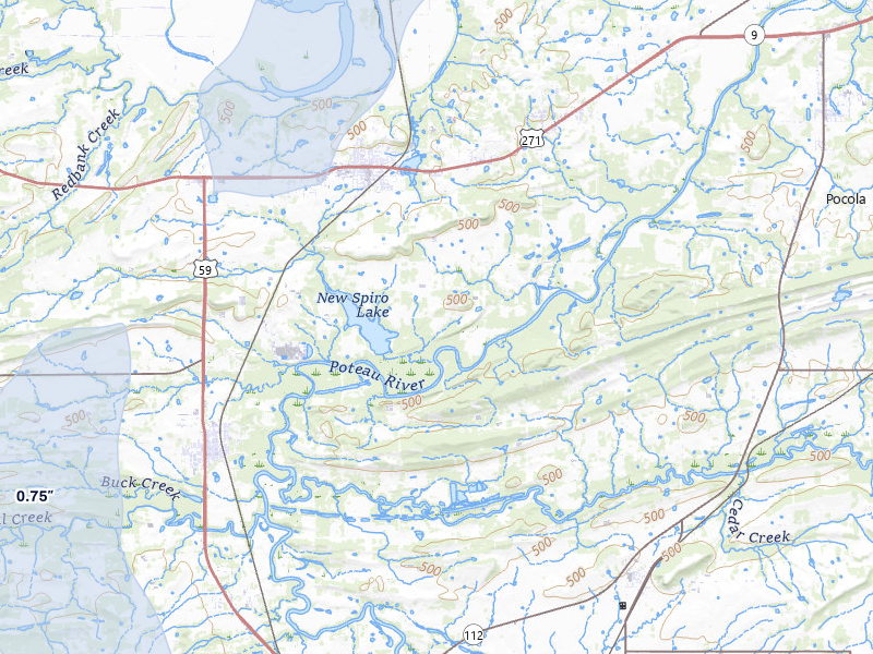 NEXRAD radar-signature map of the hail storm over Spiro, OK on Mar 6, 2026