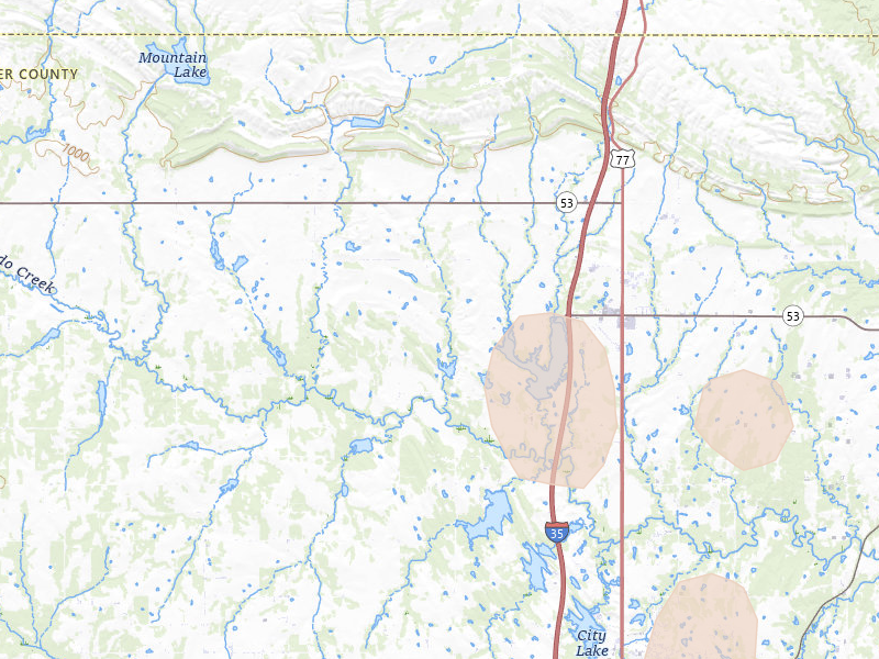 Radar-estimated hail-size map of the storm over Springer, OK