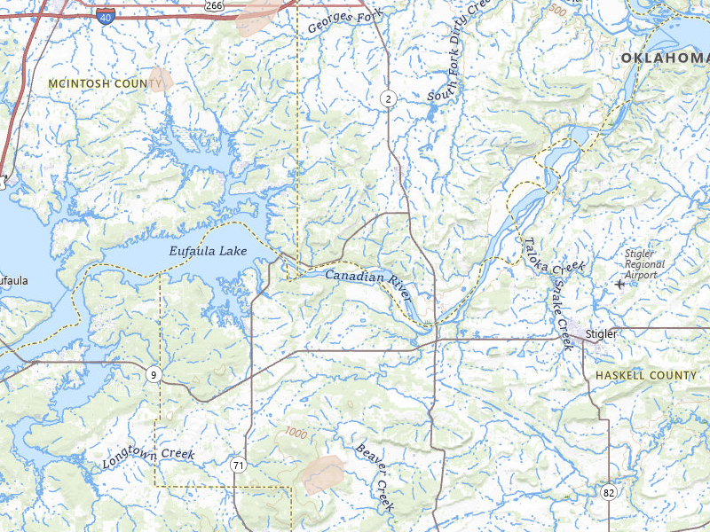 Radar-estimated hail-size map of the storm over Stigler, OK on Mar 6, 2026