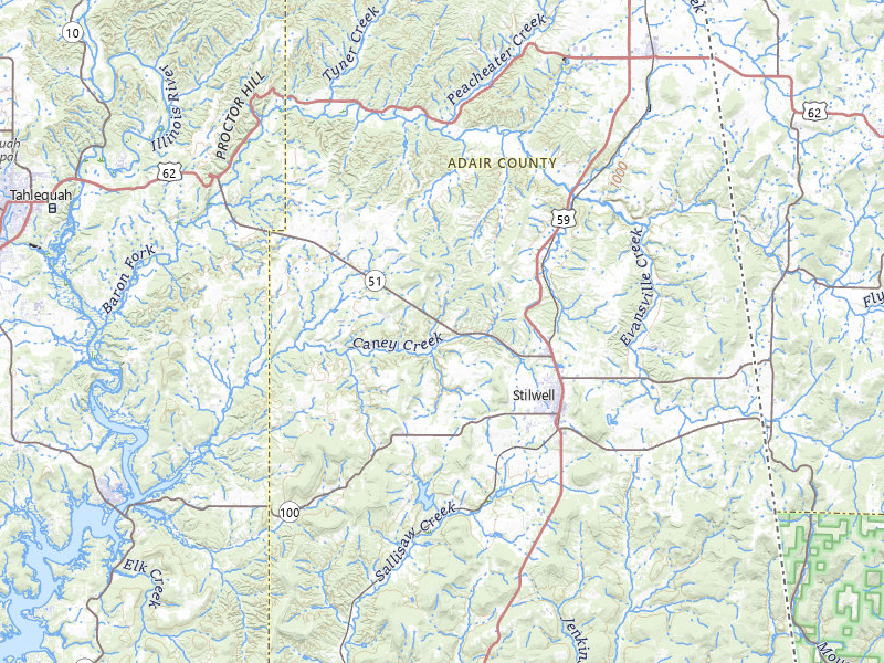 Radar-estimated hail-size map of the storm over Stilwell, OK on Mar 4, 2026