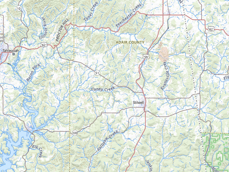 Radar-estimated hail-size map of the storm over Stilwell, OK on Jun 25, 2026