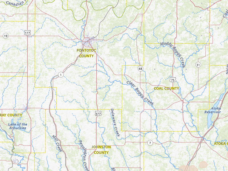 Radar-estimated hail-size map of the storm over Stonewall, OK on Mar 4, 2026