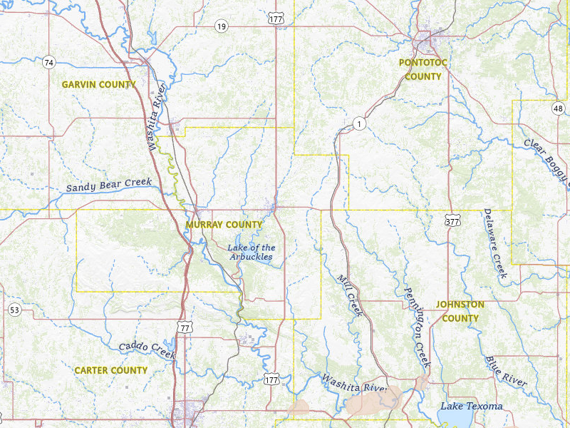Radar-estimated hail-size map of the storm over Sulphur, OK on Mar 4, 2026