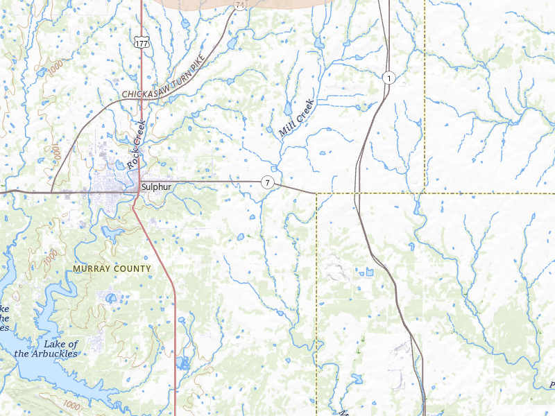 Radar-estimated hail-size map of the storm over Sulphur, OK on May 10, 2026