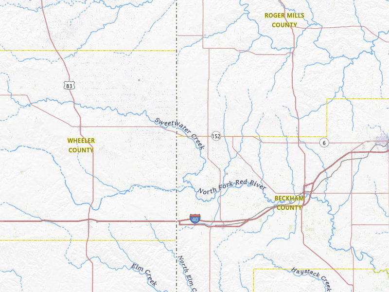 Radar-estimated hail-size map of the storm over Sweetwater, OK on May 15, 2026