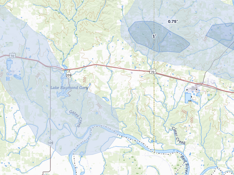 NEXRAD radar-signature map of the hail storm over Swink, OK on Apr 24, 2026