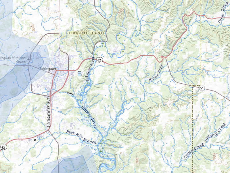 NEXRAD radar-signature map of the hail storm over Tahlequah, OK on Mar 6, 2026