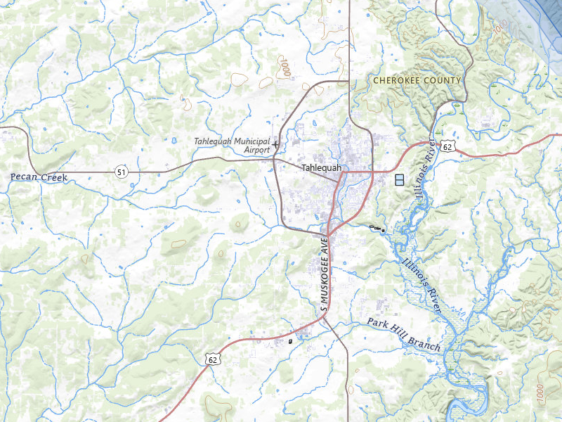 NEXRAD radar-signature map of the hail over Tahlequah, OK