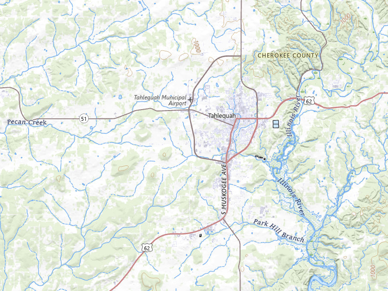 Radar-estimated hail-size map of the storm over Tahlequah, OK on May 19, 2026