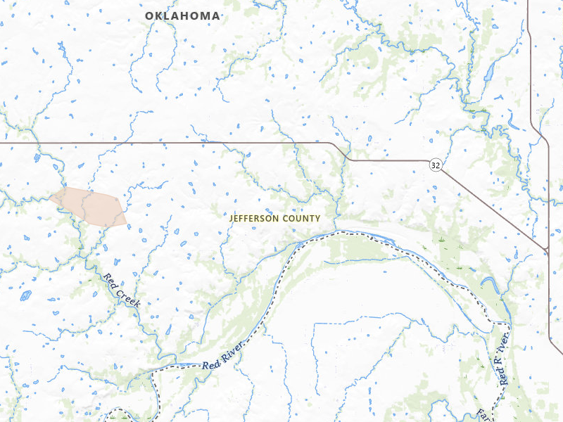 Radar-estimated hail-size map of the storm over Terral, OK on Apr 25, 2026