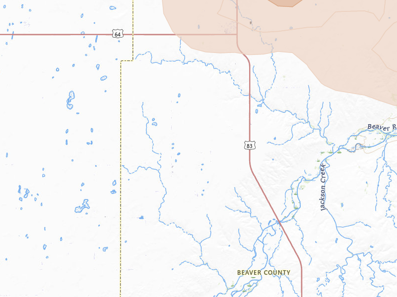 Radar-estimated hail-size map of the storm over Turpin, OK on Jun 25, 2026