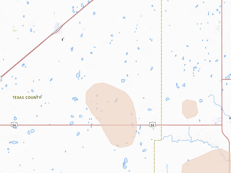 Radar-estimated hail-size map of the storm over Tyrone, OK on Aug 26, 2026