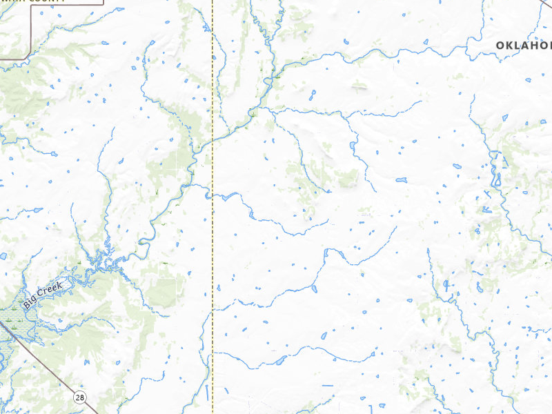 Radar-estimated hail-size map of the storm over Vinita, OK on Apr 28, 2026