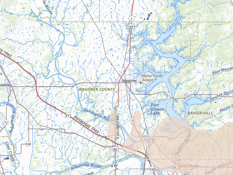 Radar-estimated hail-size map of the storm over Wagoner, OK on Apr 23, 2026