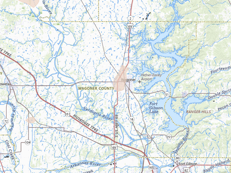Radar-estimated hail-size map of the storm over Wagoner, OK on Jun 2, 2026