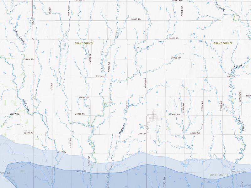NEXRAD radar-signature map of the hail storm over Wakita, OK on Aug 7, 2026