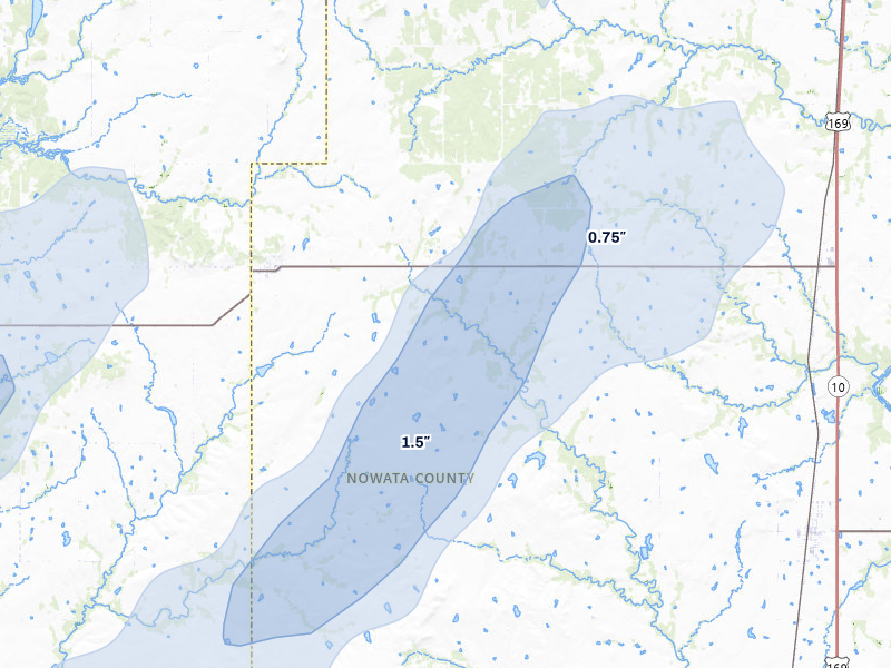 NEXRAD radar-signature map of the hail storm over Wann, OK on Mar 6, 2026