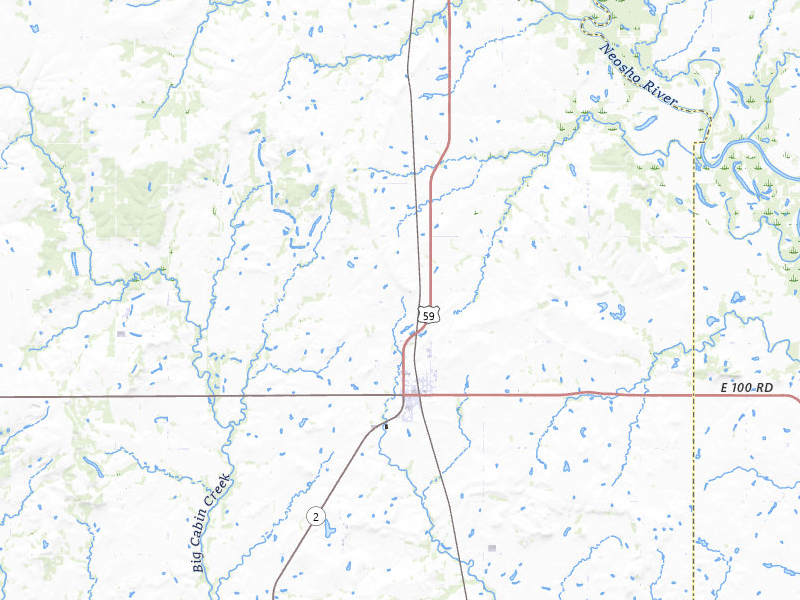 Radar-estimated hail-size map of the storm over Welch, OK on Apr 23, 2026