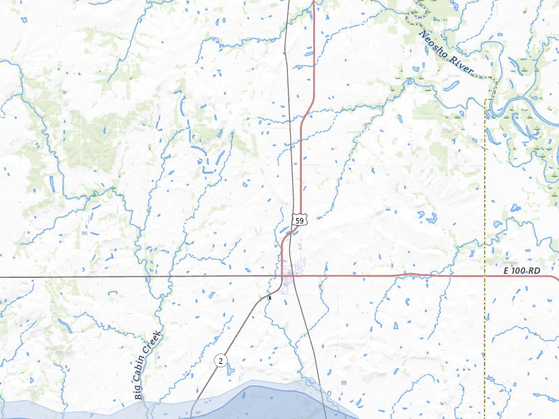 NEXRAD radar-signature map of the hail over Welch, OK