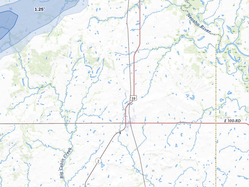 NEXRAD radar-signature map of the hail storm over Welch, OK on Apr 28, 2026