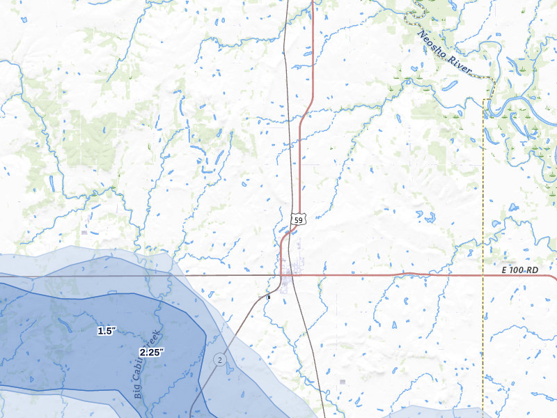 NEXRAD radar-signature map of the hail storm over Welch, OK on May 4, 2026