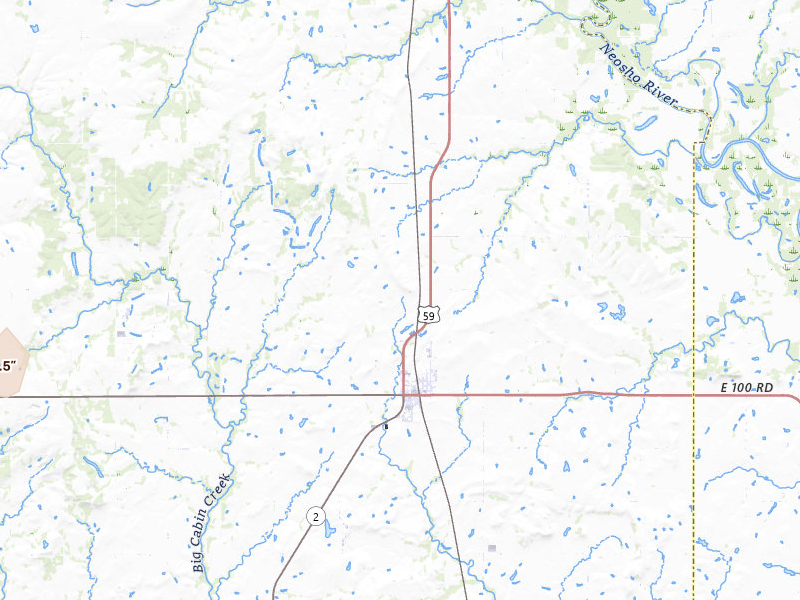 Radar-estimated hail-size map of the storm over Welch, OK on Jun 8, 2026