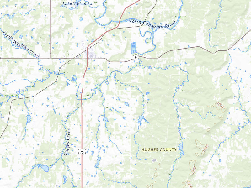 NEXRAD radar-signature map of the hail storm over Wetumka, OK on Mar 6, 2026