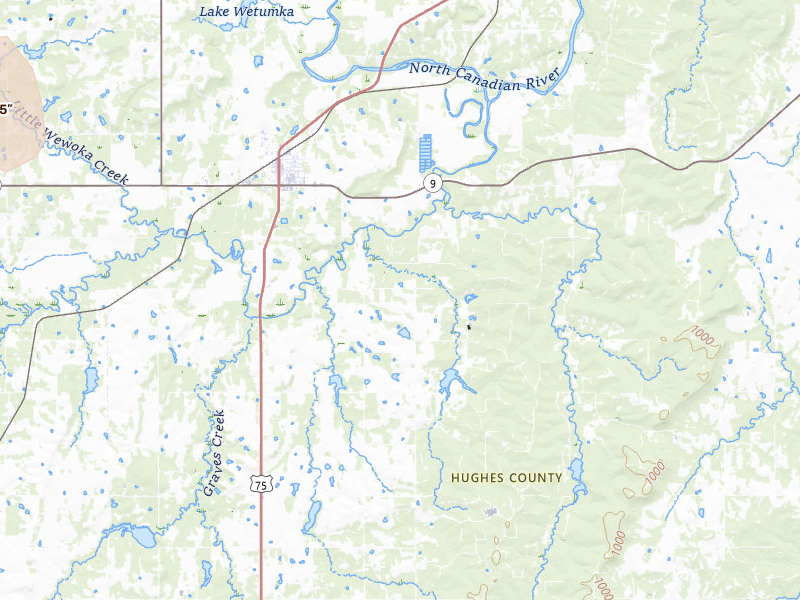 Radar-estimated hail-size map of the storm over Wetumka, OK