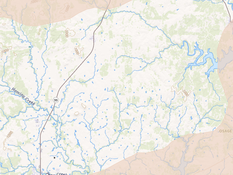 Radar-estimated hail-size map of the storm over Wynona, OK on Apr 23, 2026